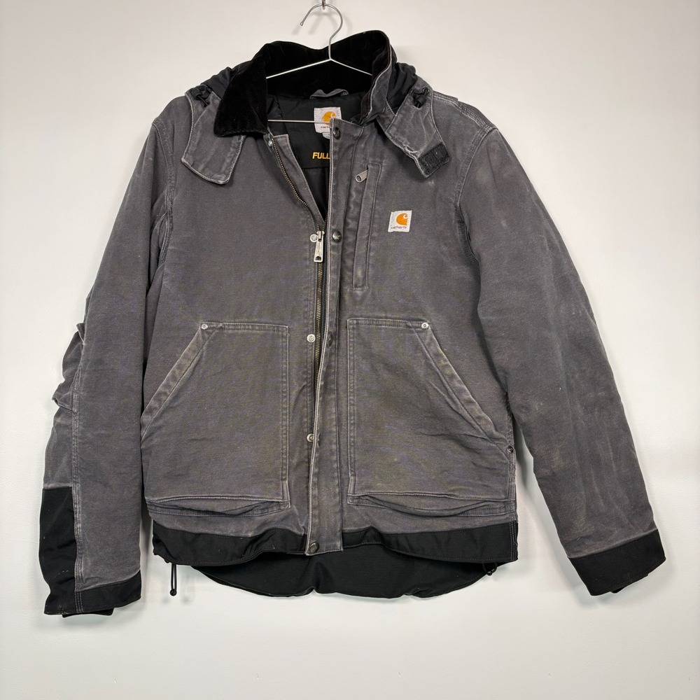 Carhartt Mens Full Swing Armstrong Jacket Size M Gray 102358 Canvas Work Coat‎